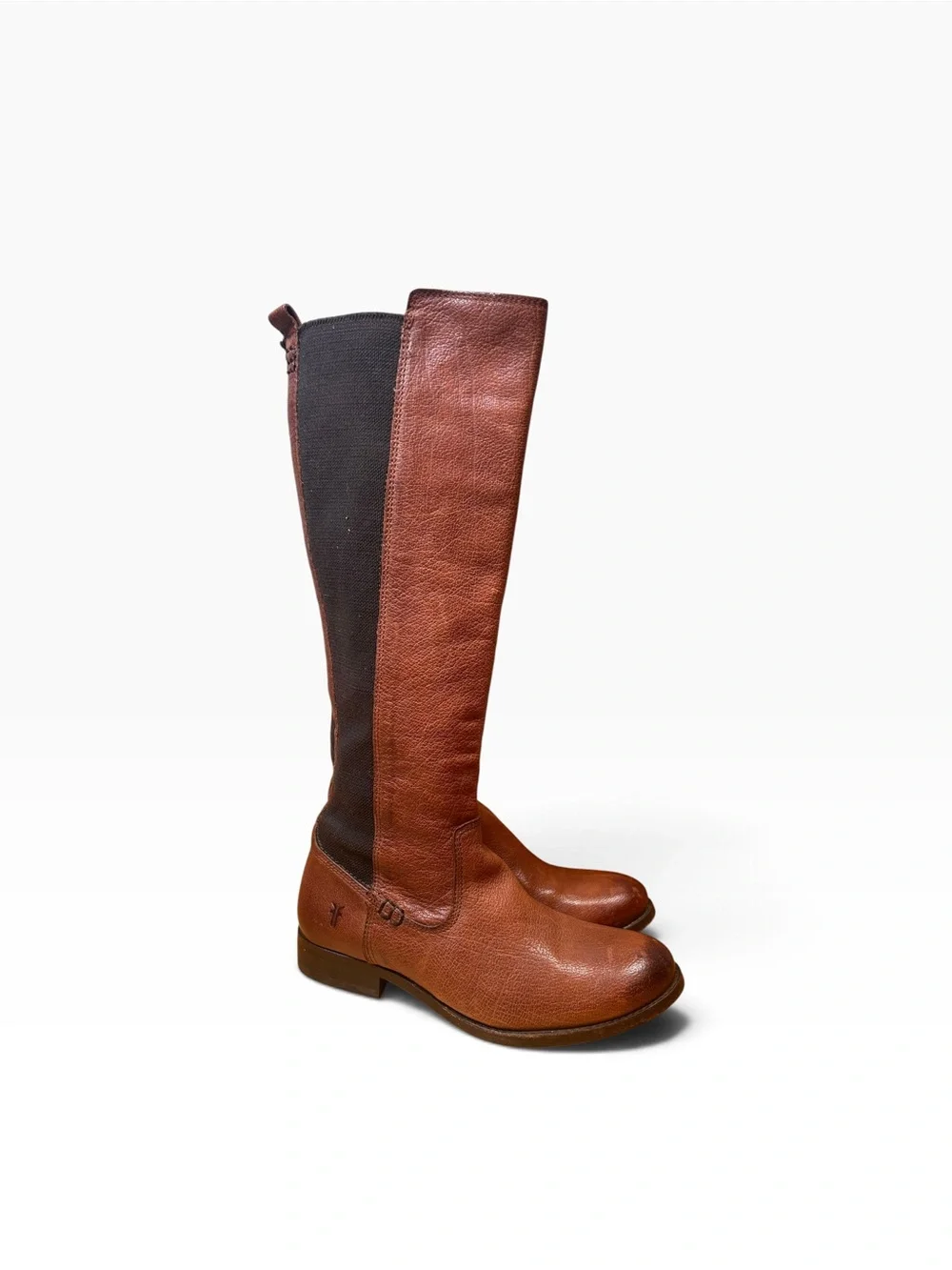 Frye Molly Gore Tall Tan Leather Riding Boots Equestrian Size 6B